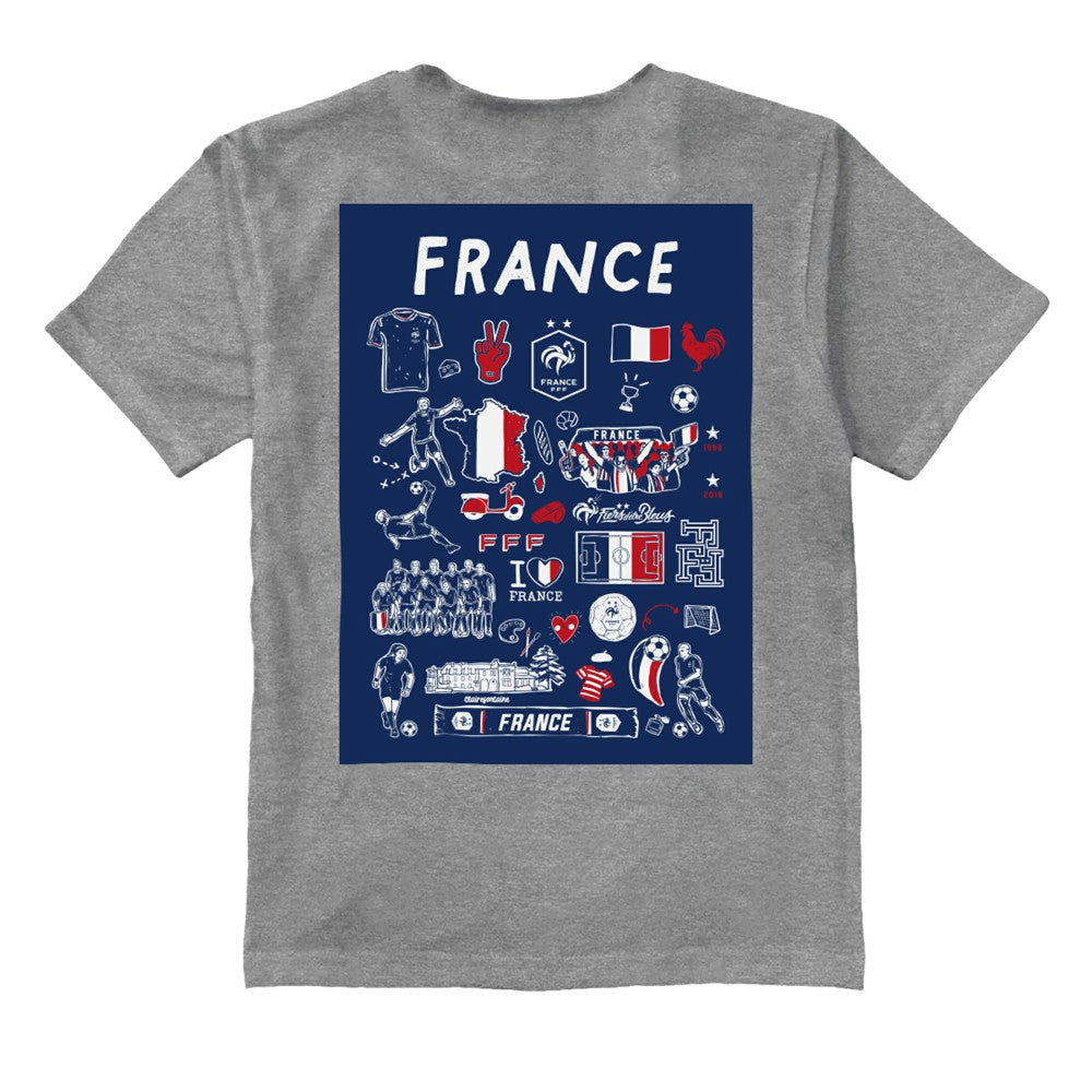 France National Team Vive La Fete Youth Impressions Artwork T-Shirt