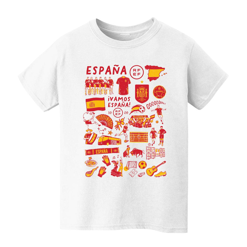 Spain National Team Vive La Fete Youth Impressions Artwork T-Shirt
