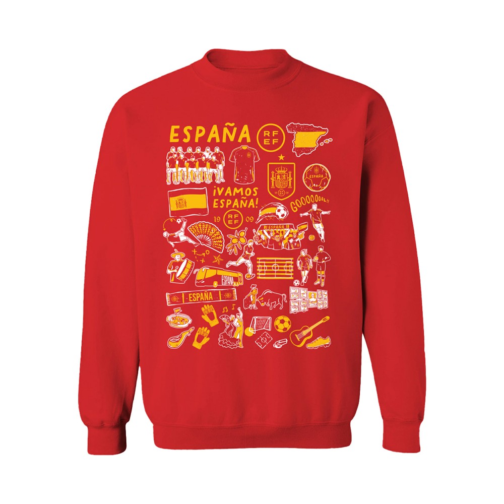 Spain National Team Vive La Fete Women's Impressions Artwork Sweatshirt