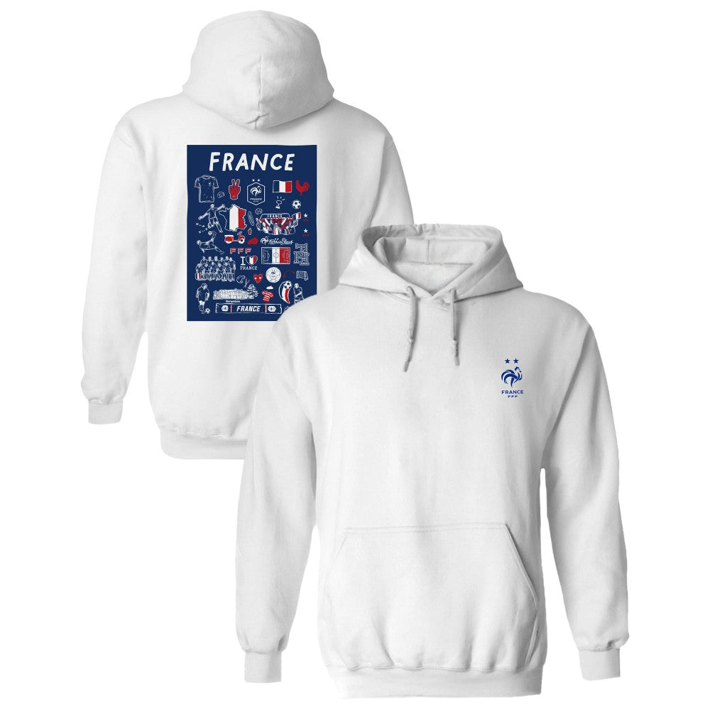 France National Team Vive La Fete Women's Impressions Artwork Hoodie
