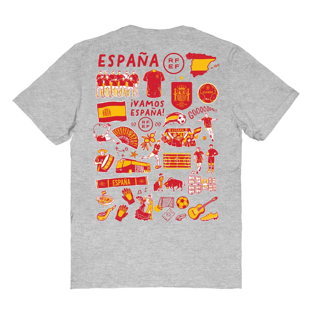 Spain National Team Vive La Fete Women's Impressions Artwork Fitted T-Shirt