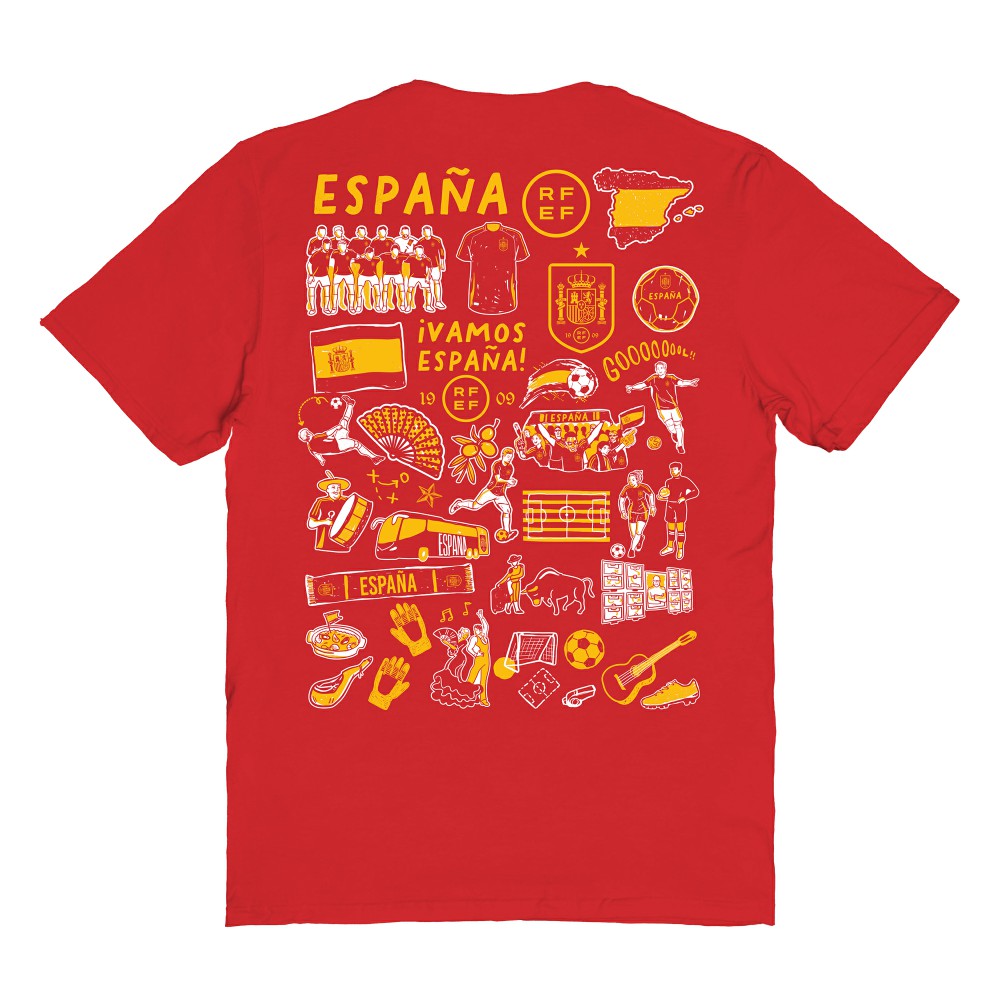 Spain National Team Vive La Fete Women's Impressions Artwork Fitted T-Shirt