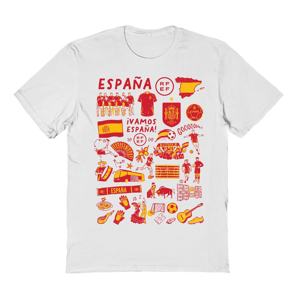 Spain National Team Vive La Fete Women's Impressions Artwork Fitted T-Shirt