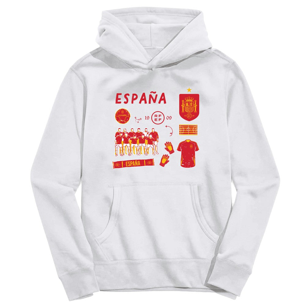 Spain National Team Vive La Fete Youth Impressions Icons Hoodie