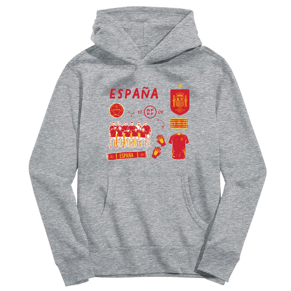 Spain National Team Vive La Fete Youth Impressions Icons Hoodie