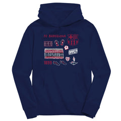 Barcelona Vive La Fete Youth Impressions Icons Hoodie
