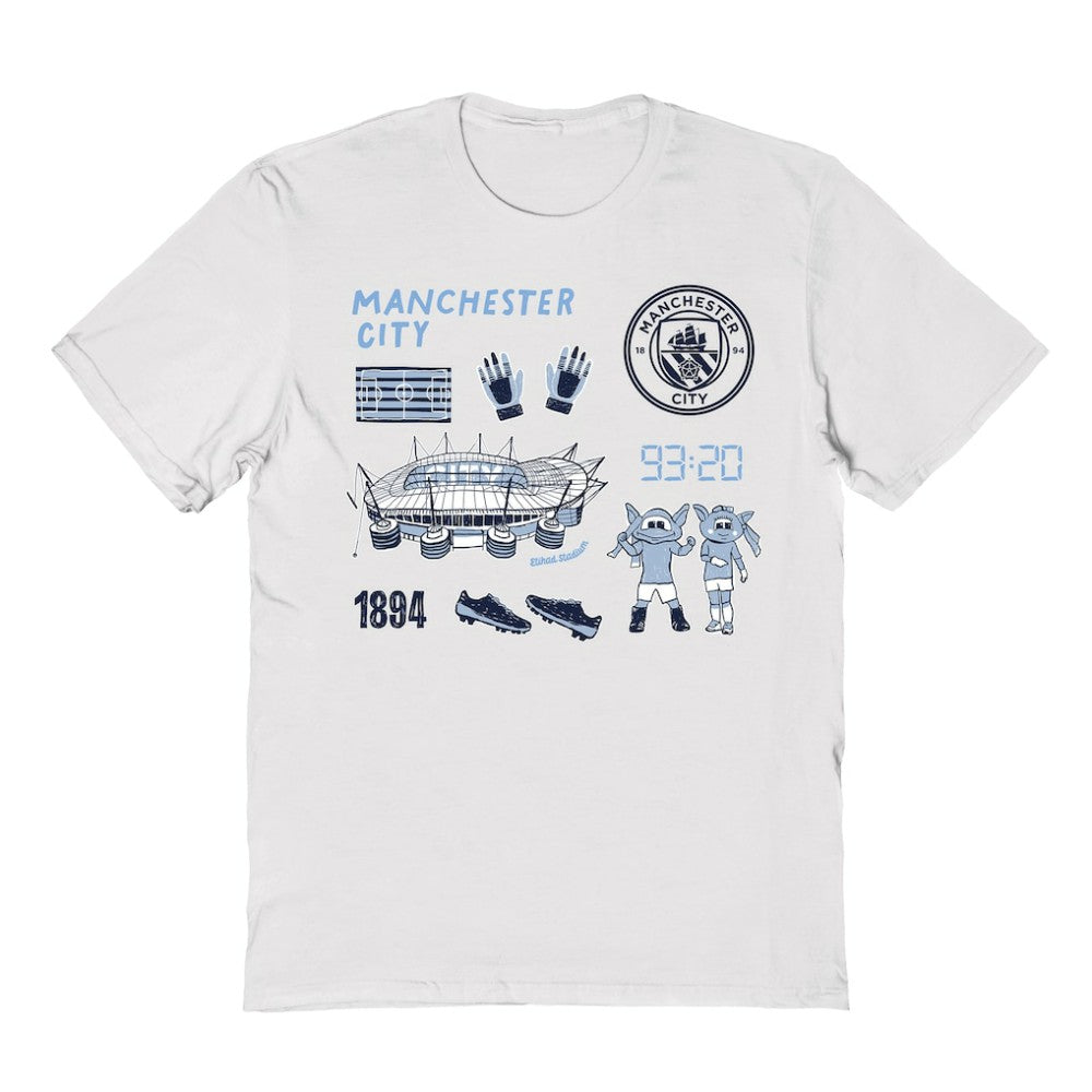 Manchester City Vive La Fete Youth Impressions Icons T-Shirt