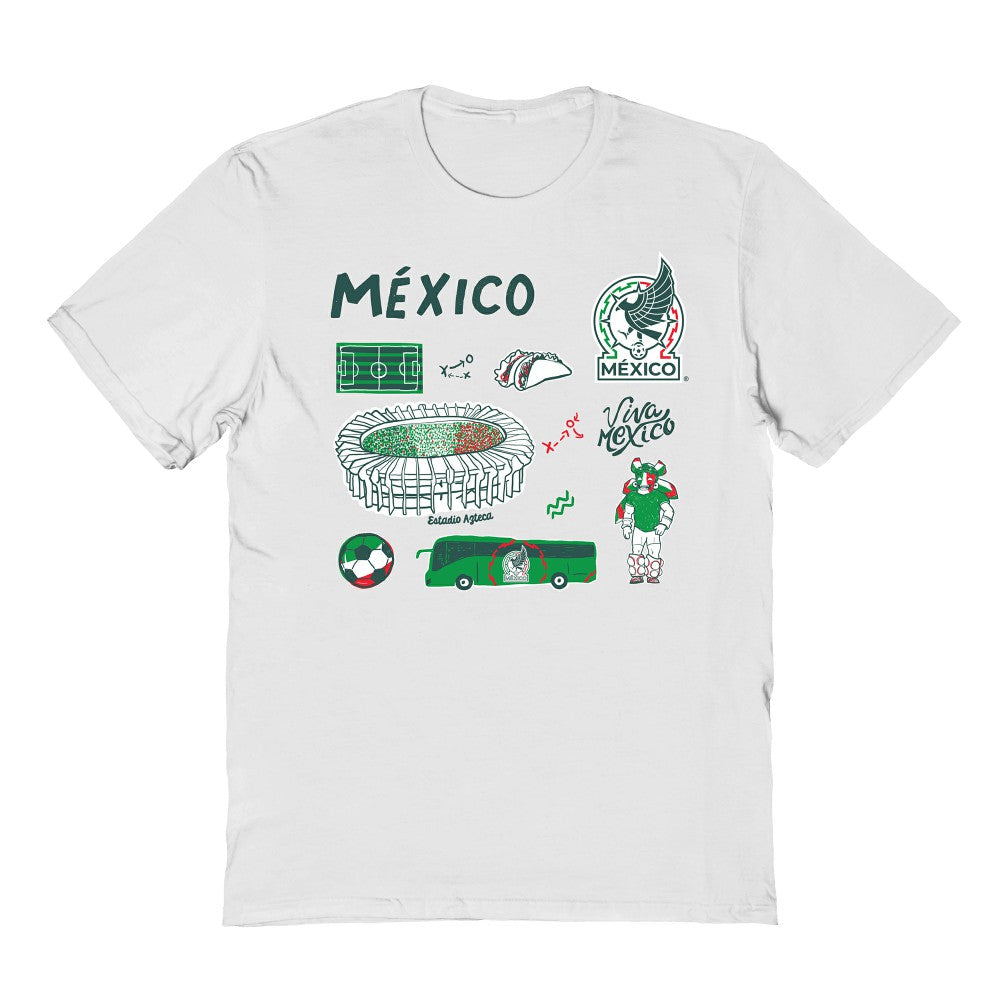Mexico National Team Vive La Fete Youth Impressions Icons T-Shirt