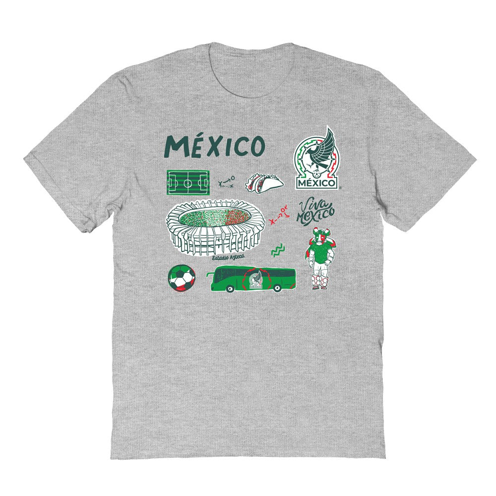 Mexico National Team Vive La Fete Youth Impressions Icons T-Shirt