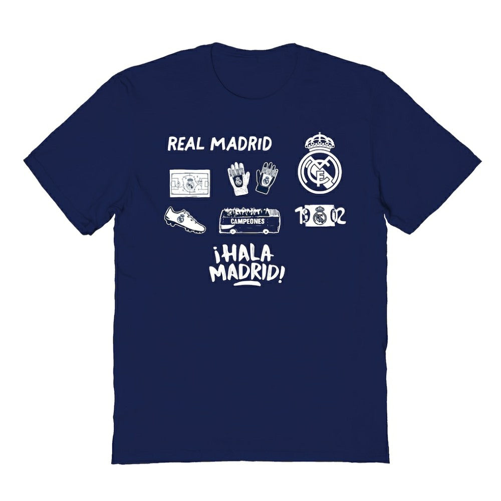 Real Madrid Vive La Fete Youth Impressions Icons T-Shirt
