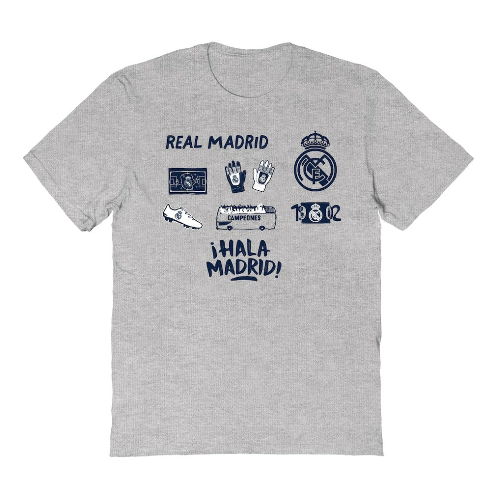 Real Madrid Vive La Fete Youth Impressions Icons T-Shirt