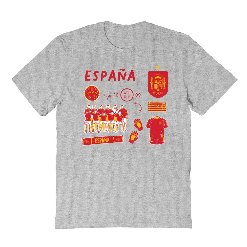 Spain National Team Vive La Fete Youth Impressions Icons T-Shirt