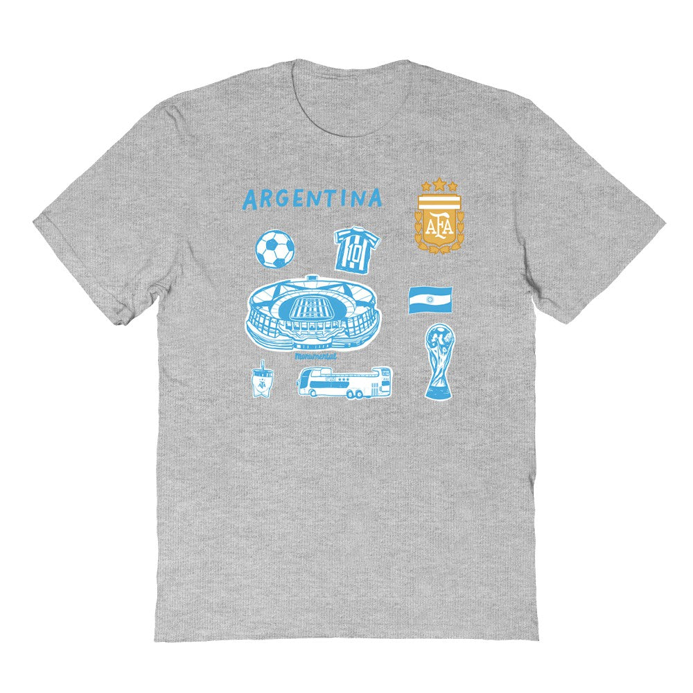 Argentina National Team Vive La Fete Youth Impressions Icons T-Shirt