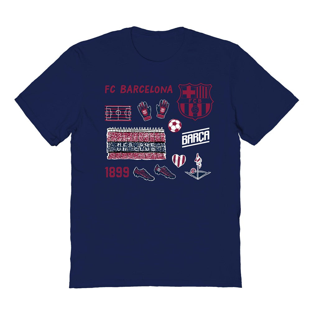 Barcelona Vive La Fete Youth Impressions Icons T-Shirt