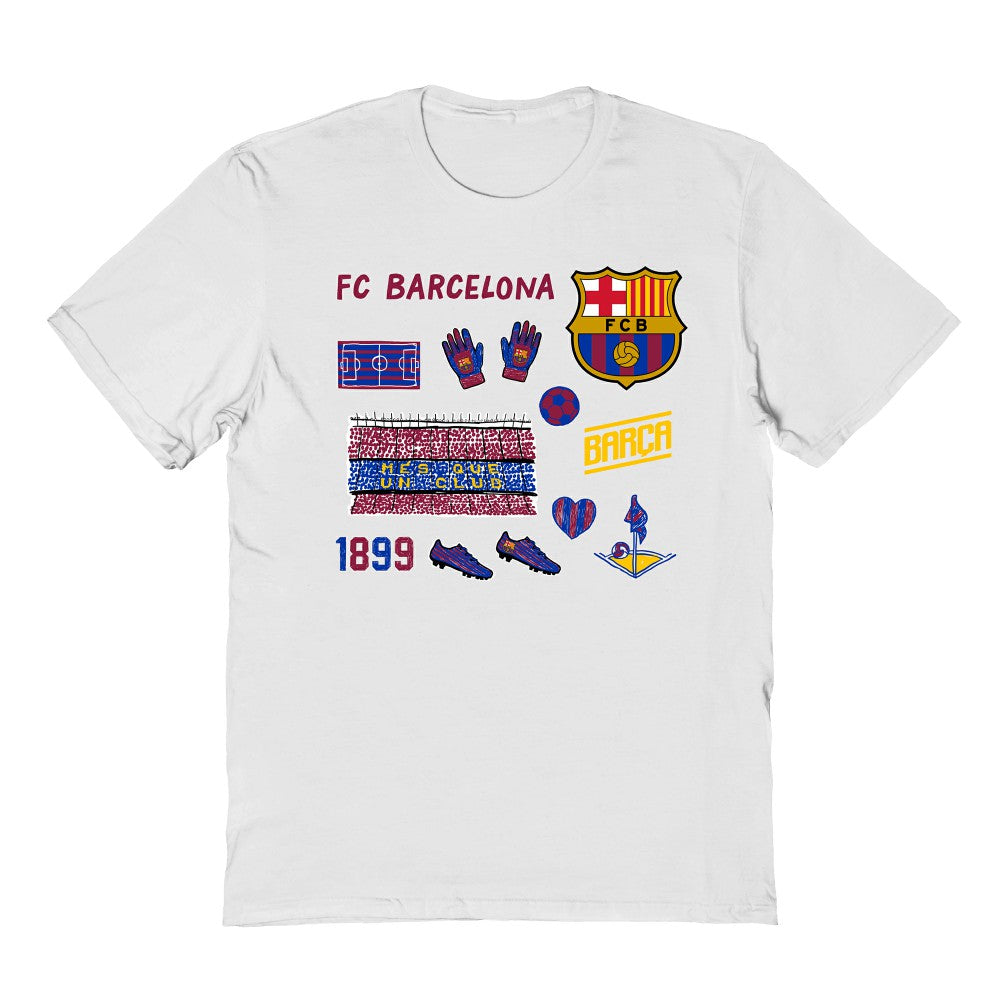 Barcelona Vive La Fete Youth Impressions Icons T-Shirt