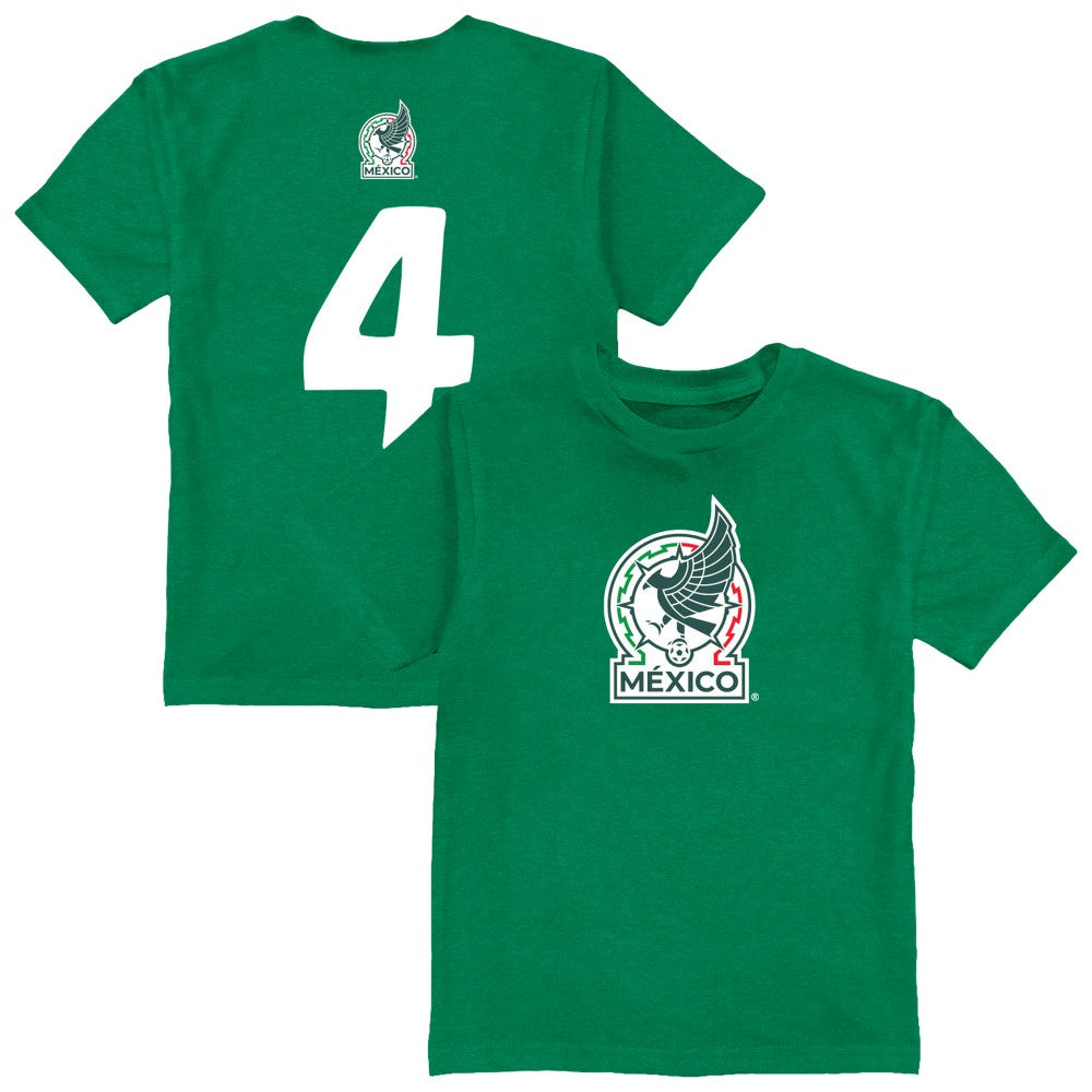 Edson Álvarez Mexico National Team Vive La Fete Youth Player Name & Number Color Badge T-Shirt