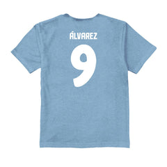 Julián Álvarez Argentina National Team Vive La Fete Youth Player Name & Number Color Badge T-Shirt