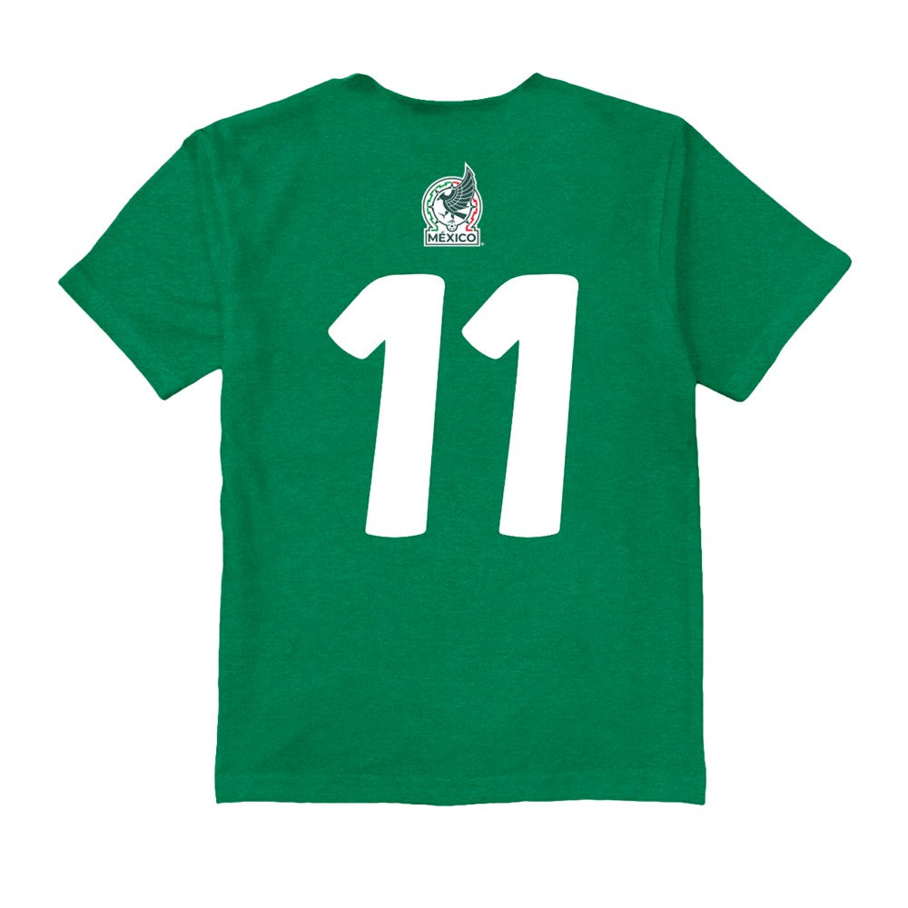 Santiago Gimenez Mexico National Team Vive La Fete Youth Player Name & Number Chilena Style T-Shirt