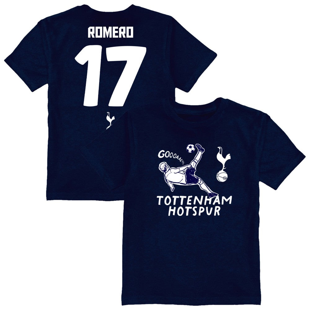 Cristian Romero Tottenham Hotspur Vive La Fete Youth Player Name & Number Chilena Style T-Shirt