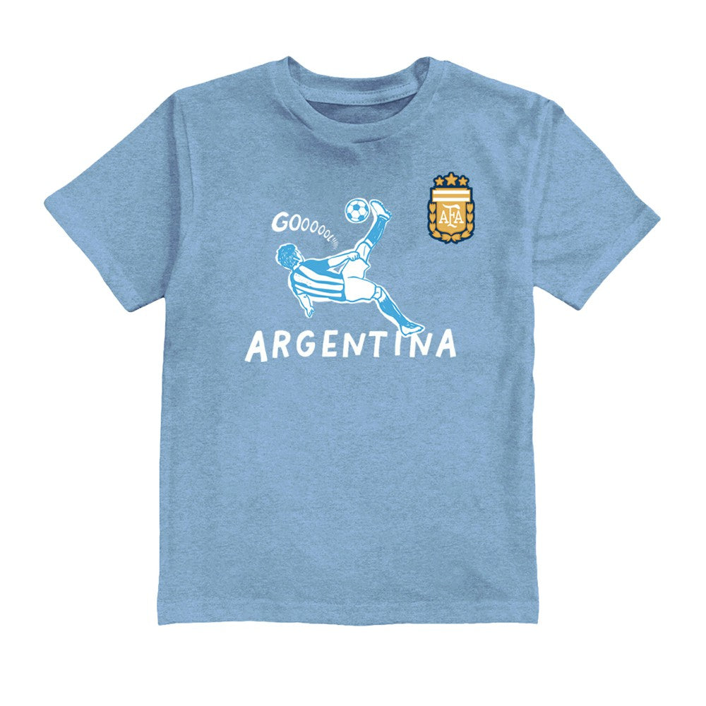 Lionel Messi Argentina National Team Vive La Fete Youth Player Name & Number Chilena Style T-Shirt