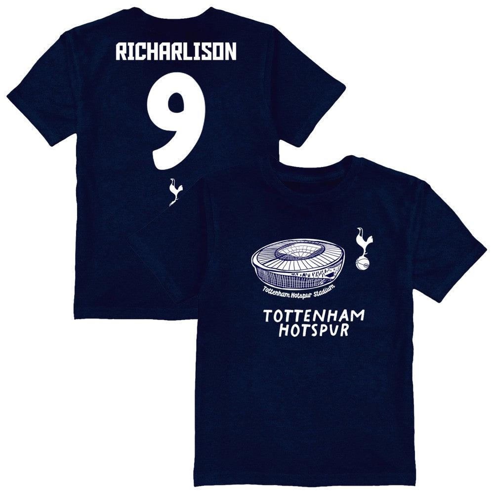 Richarlison Tottenham Hotspur Vive La Fete Youth Player Name & Number Stadium Style T-Shirt