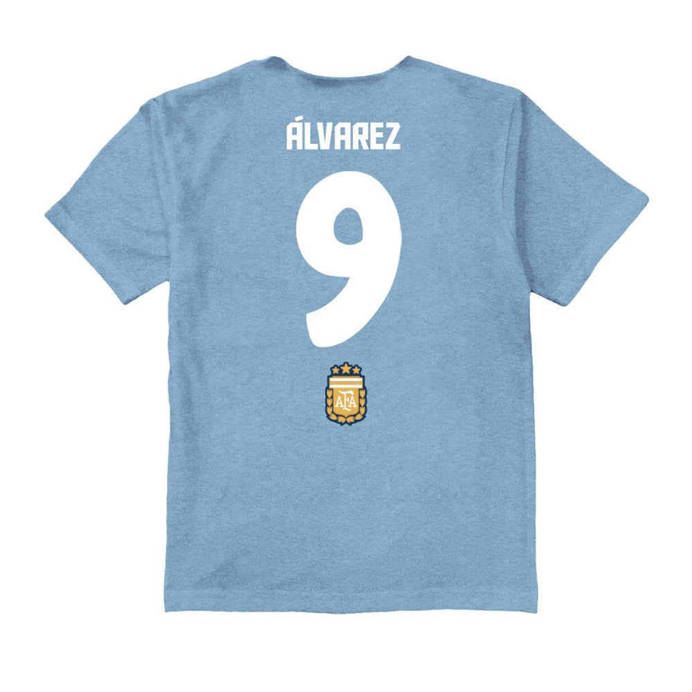 Julián Álvarez Argentina National Team Vive La Fete Youth Player Name & Number Stadium Style T-Shirt