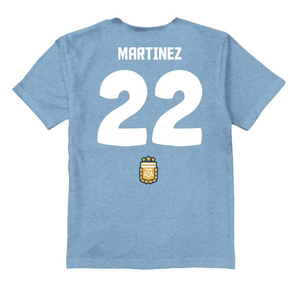 Lautaro Martinez Argentina National Team Vive La Fete Youth Player Name & Number Stadium Style T-Shirt