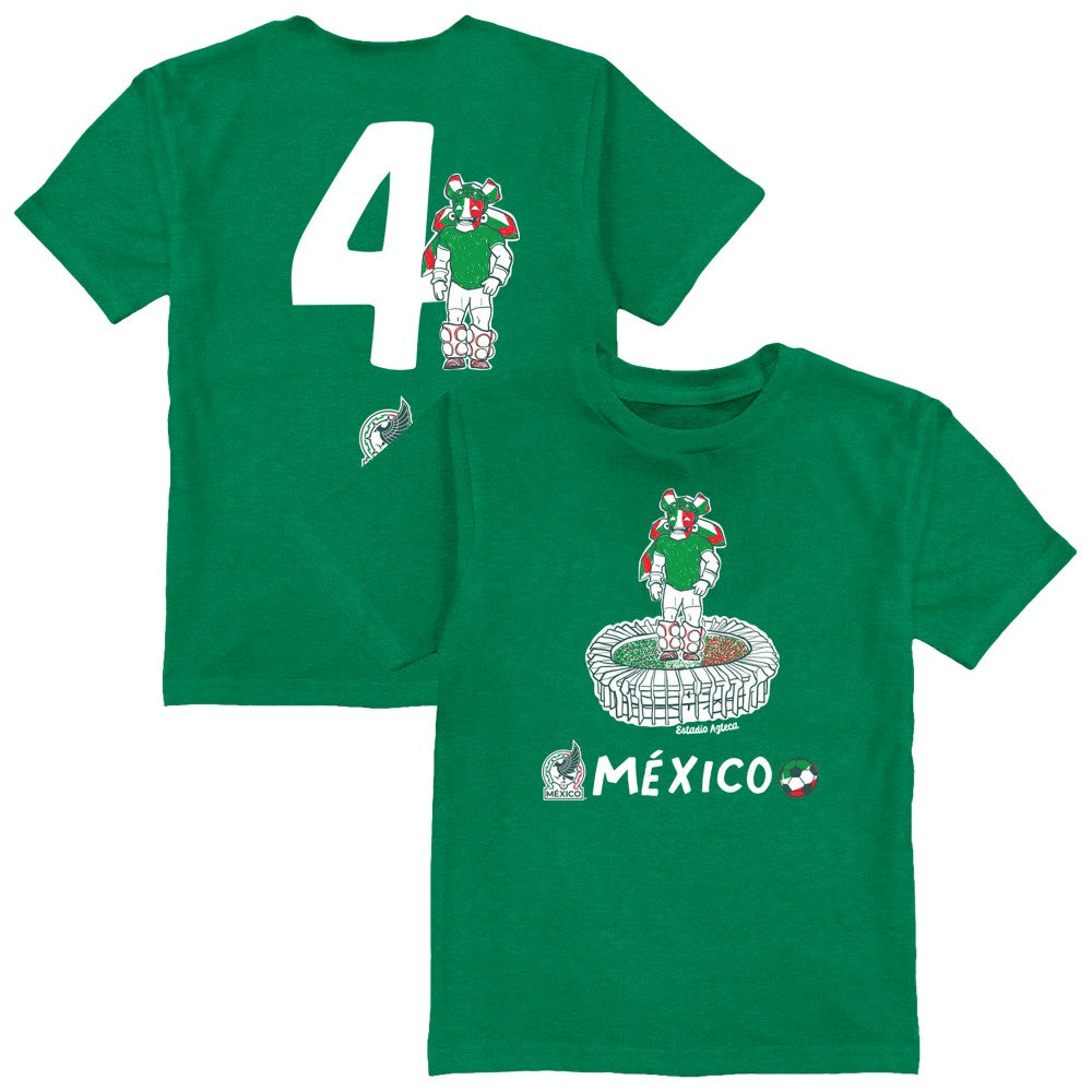 Edson Álvarez Mexico National Team Vive La Fete Youth Player Name & Number Stadium Style T-Shirt
