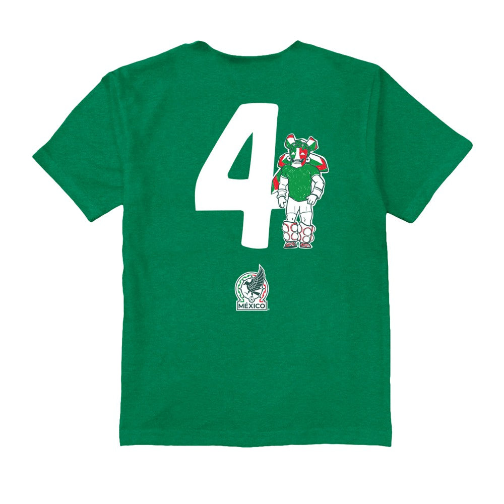 Edson Álvarez Mexico National Team Vive La Fete Youth Player Name & Number Stadium Style T-Shirt