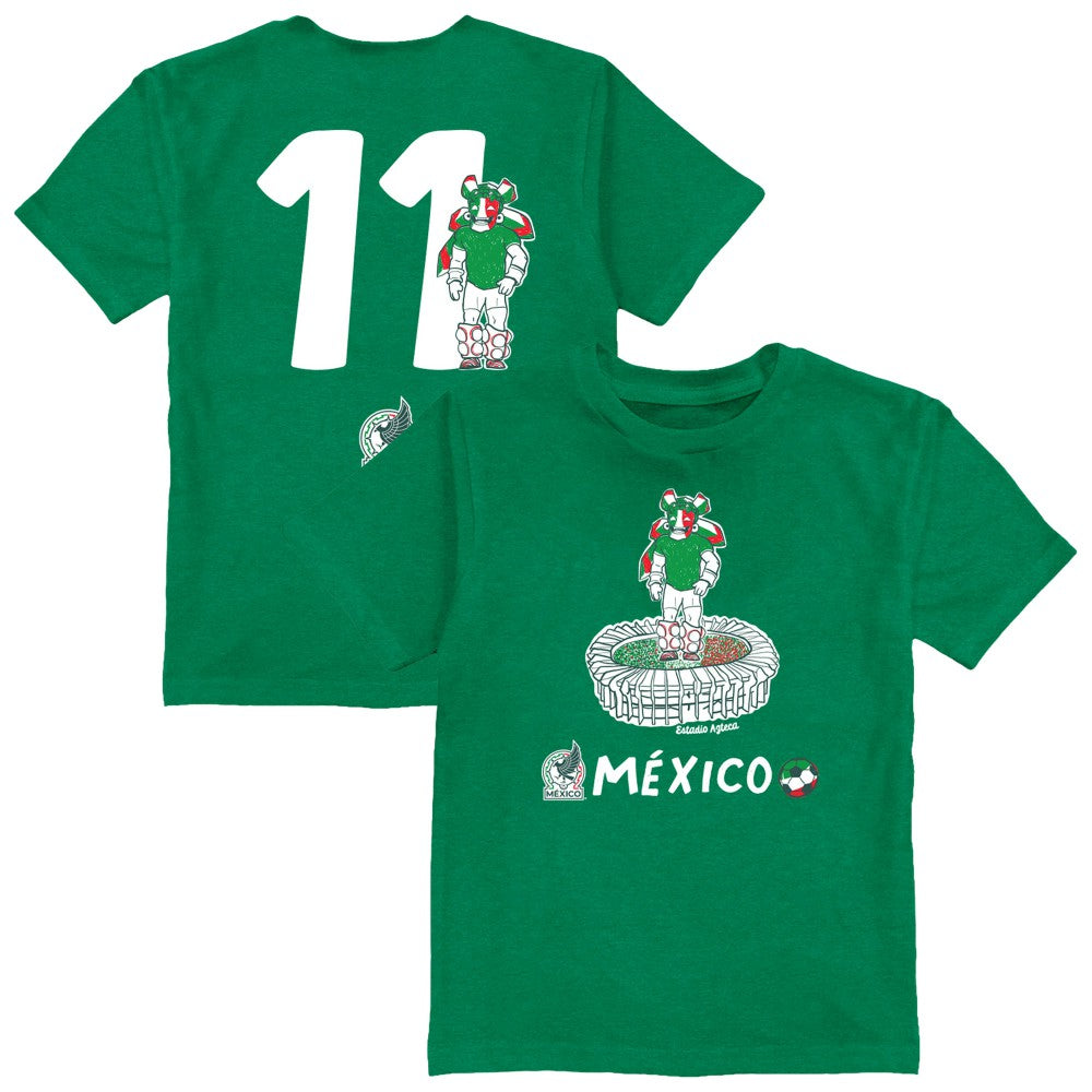 Santiago Gimenez Mexico National Team Vive La Fete Youth Player Name & Number Stadium Style T-Shirt