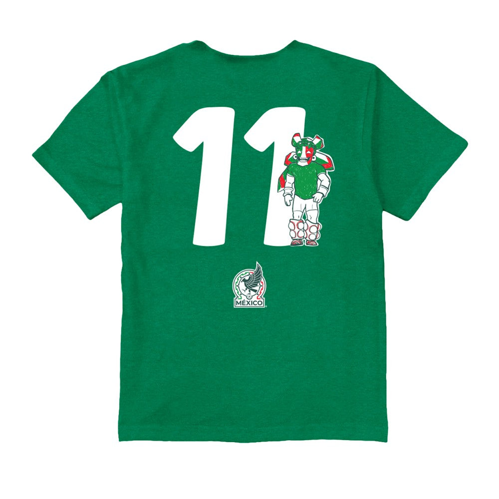 Santiago Gimenez Mexico National Team Vive La Fete Youth Player Name & Number Stadium Style T-Shirt