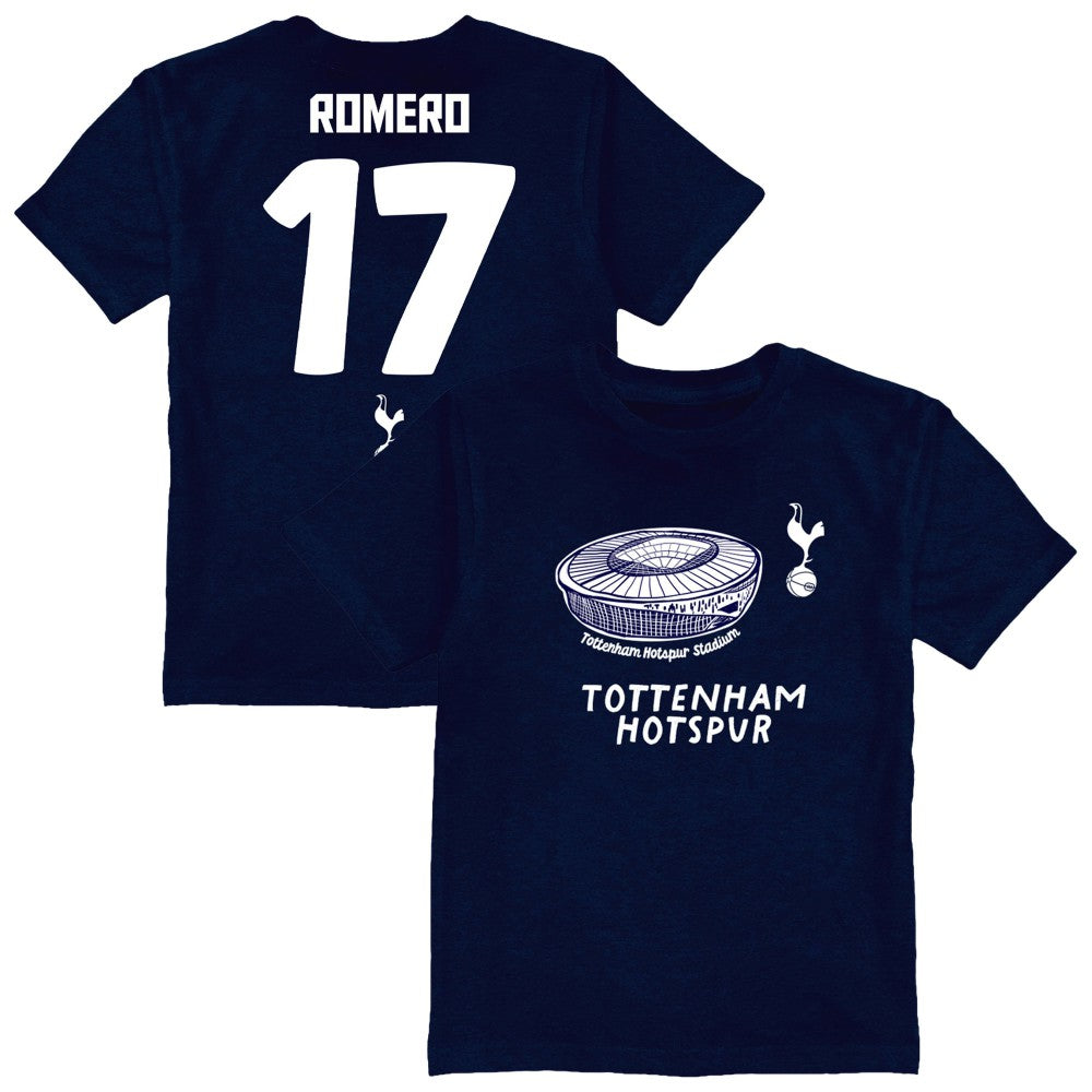 Cristian Romero Tottenham Hotspur Vive La Fete Youth Player Name & Number Stadium Style T-Shirt