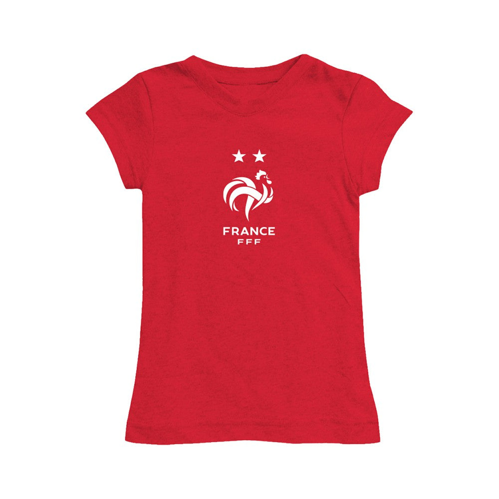 France National Team Vive La Fete Girls Youth Color Badge Fitted T-Shirt