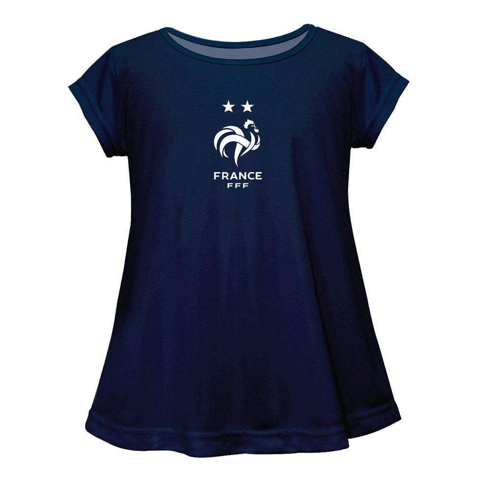France National Team Vive La Fete Girls Youth Color Badge A-Line Top