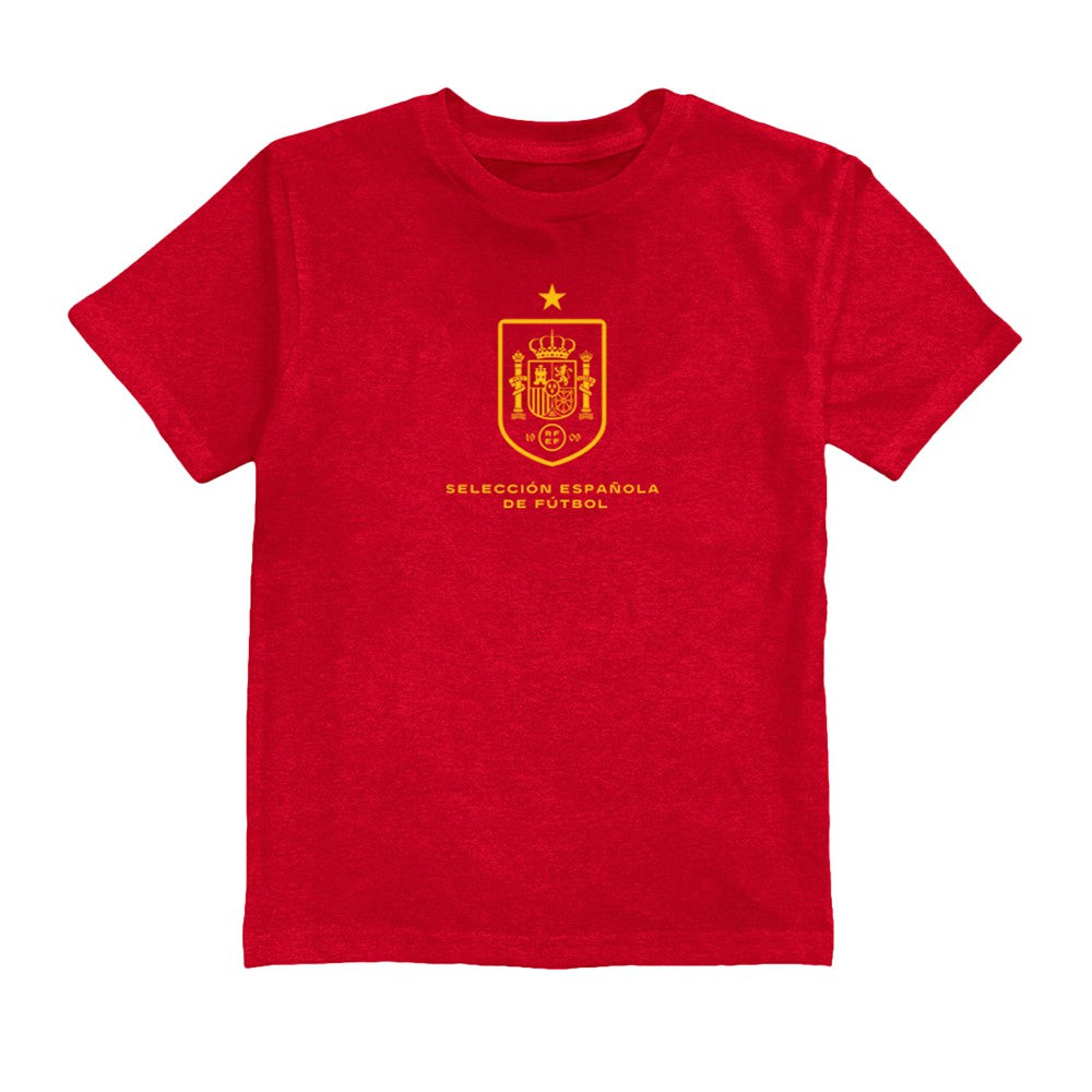 Spain National Team Vive La Fete Youth Color Badge T-Shirt