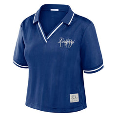 Royal Los Angeles Dodgers WEAR by Erin Andrews Women's Cropped Polo