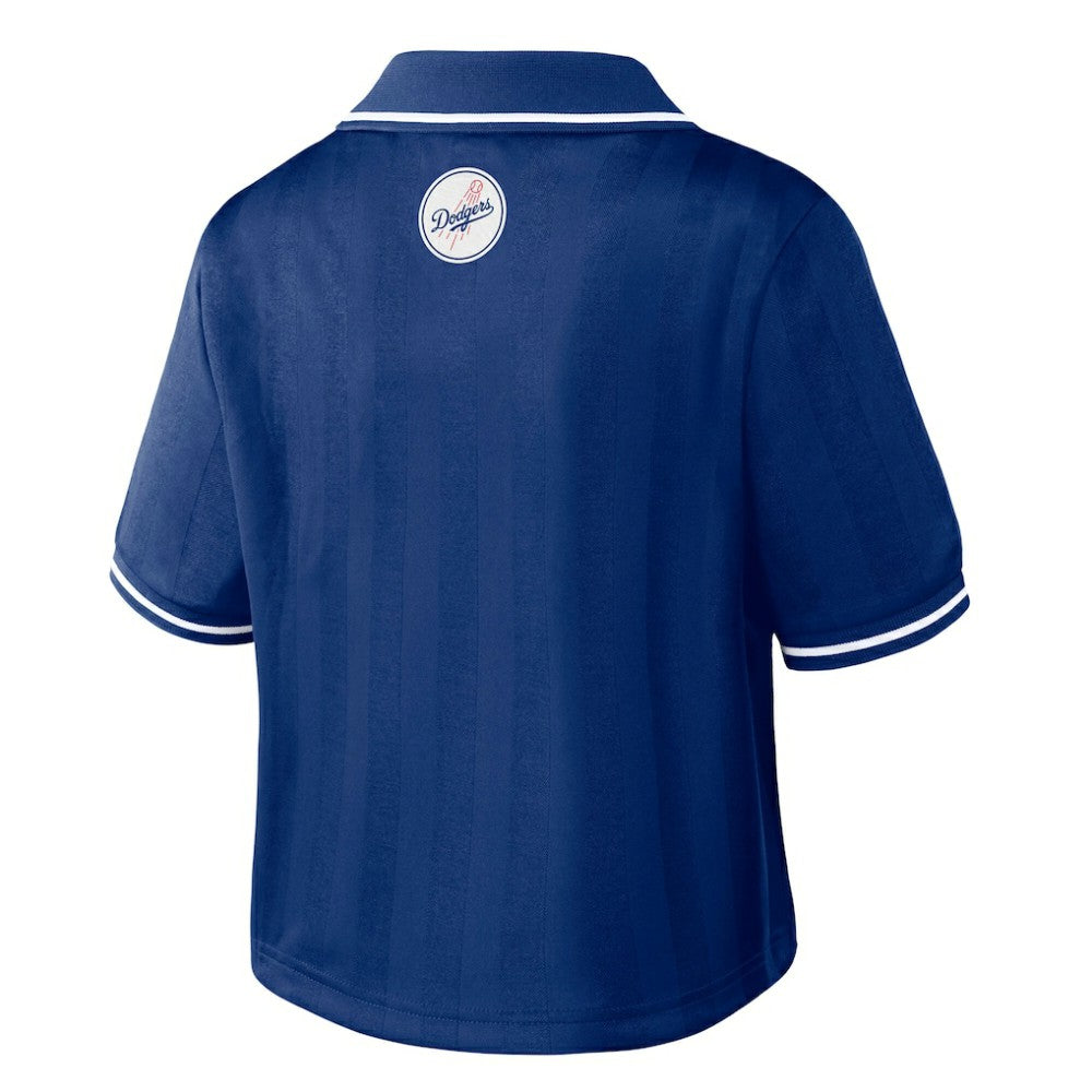 Royal Los Angeles Dodgers WEAR by Erin Andrews Women's Cropped Polo