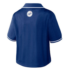 Royal Los Angeles Dodgers WEAR by Erin Andrews Women's Cropped Polo