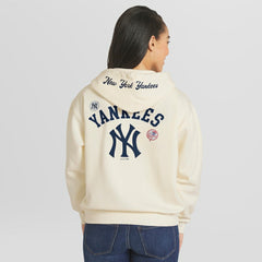 Cream New York Yankees WEAR by Erin Andrews Women's Full-Zip Hoodie