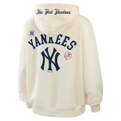 Cream New York Yankees WEAR by Erin Andrews Women's Full-Zip Hoodie