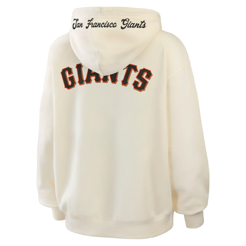 Cream San Francisco Giants WEAR by Erin Andrews Women's Full-Zip Hoodie