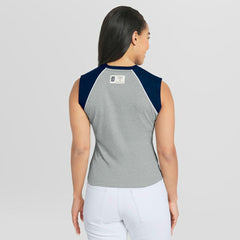 Heather Gray Detroit Tigers WEAR by Erin Andrews Women's Cropped Raglan Tank Top