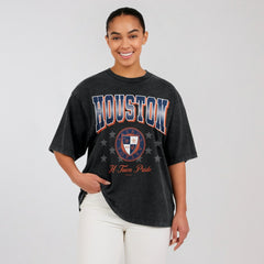 Black Houston Astros WEAR by Erin Andrews Women's Oversized Boyfriend T-Shirt