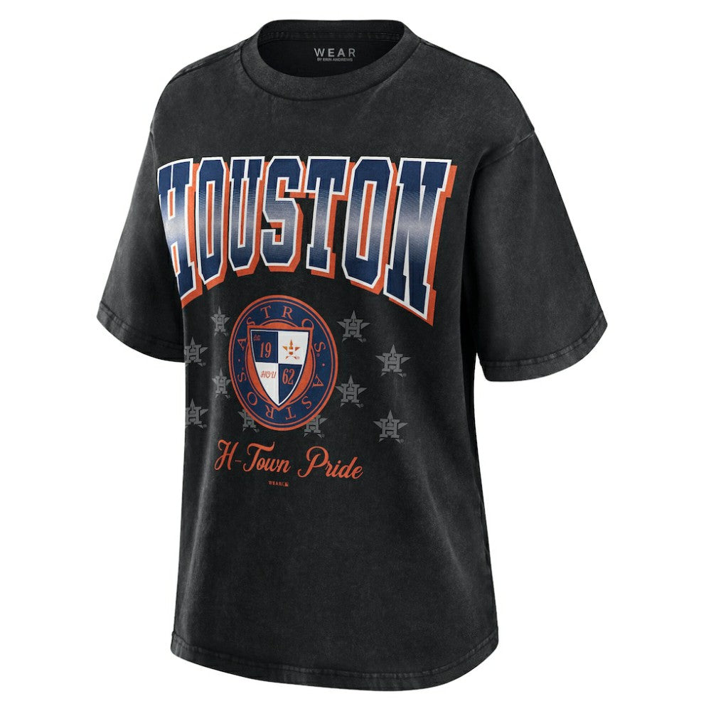 Black Houston Astros WEAR by Erin Andrews Women's Oversized Boyfriend T-Shirt