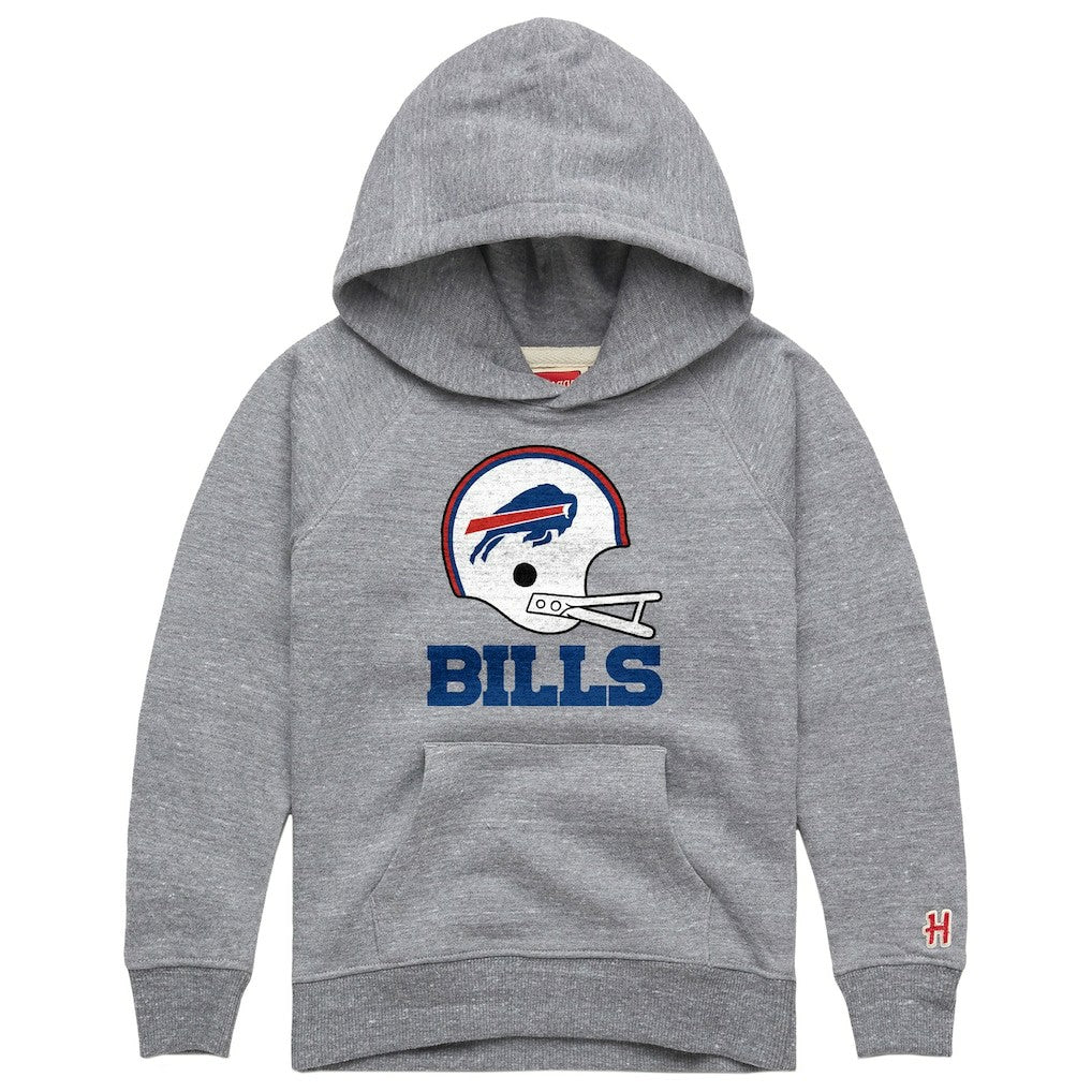 Homage Youth Big Helmet Tri-Blend Hoodie - Buffalo Bills Hoodies