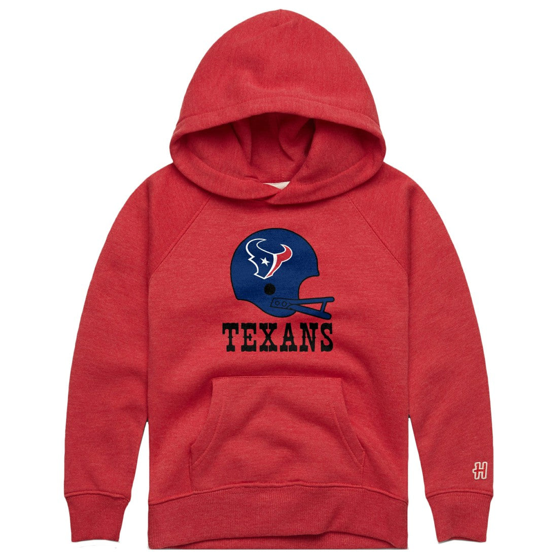 Homage Youth Big Helmet Tri-Blend Hoodie - Houston Texans Hoodies