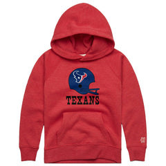 Homage Youth Big Helmet Tri-Blend Hoodie - Houston Texans Hoodies