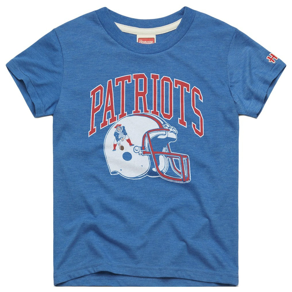 Homage Youth Helmet Retro Tri-Blend T-Shirt - New England Patriots T-shirts