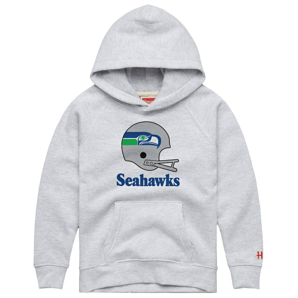 Homage Youth Big Helmet Tri-Blend Hoodie - Seattle Seahawks Hoodies