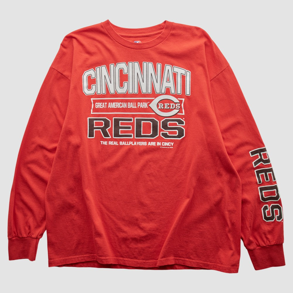 Red Cincinnati Reds Genuine Merchandise 2000s Long Sleeve T-shirt